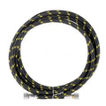 Braided nylon airbrush hose 1.8m black with rubber core and standard fittings