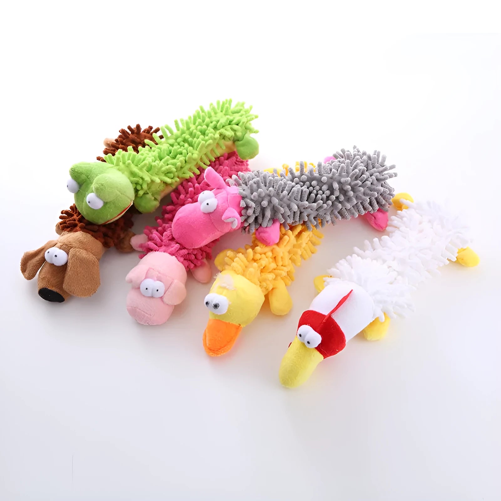 Brown dog plush horse molar chew toy for small medium dogs