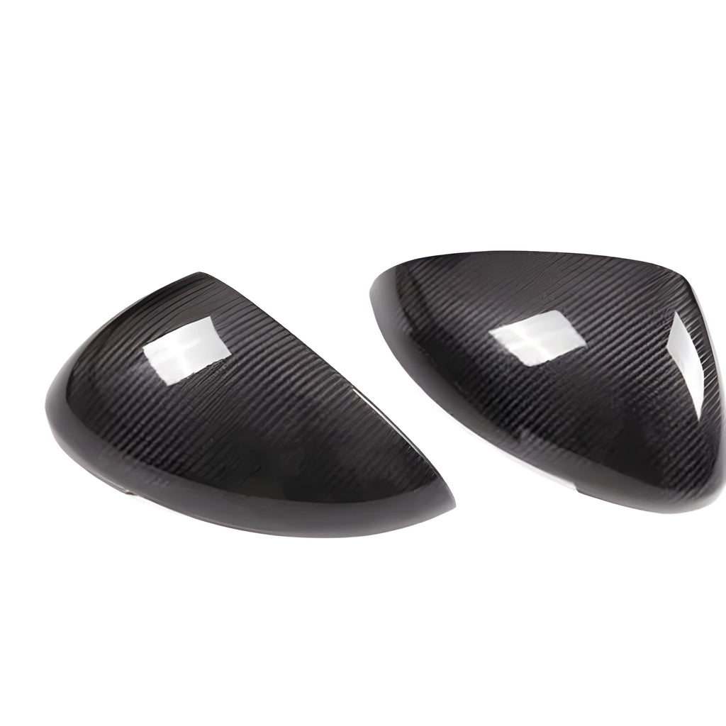 Gloss black true carbon fibre rearview mirror cover for Porsche Macan