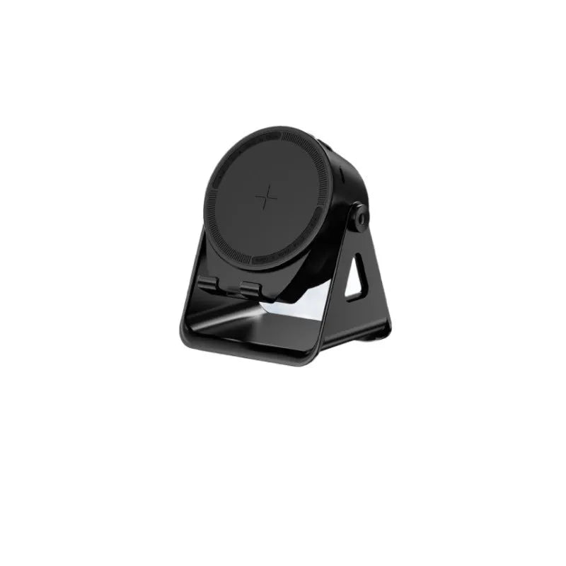 Automatic induction speaker bracket with wireless charging in black with voice prompt feature