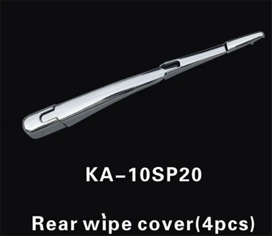 Four silvery ABS plastic rear wiper cover trim pieces for a Hyundai car.