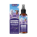 100ml lavender pet deodorising spray bottle with zinc ricinoleate for dogs cats and small animals