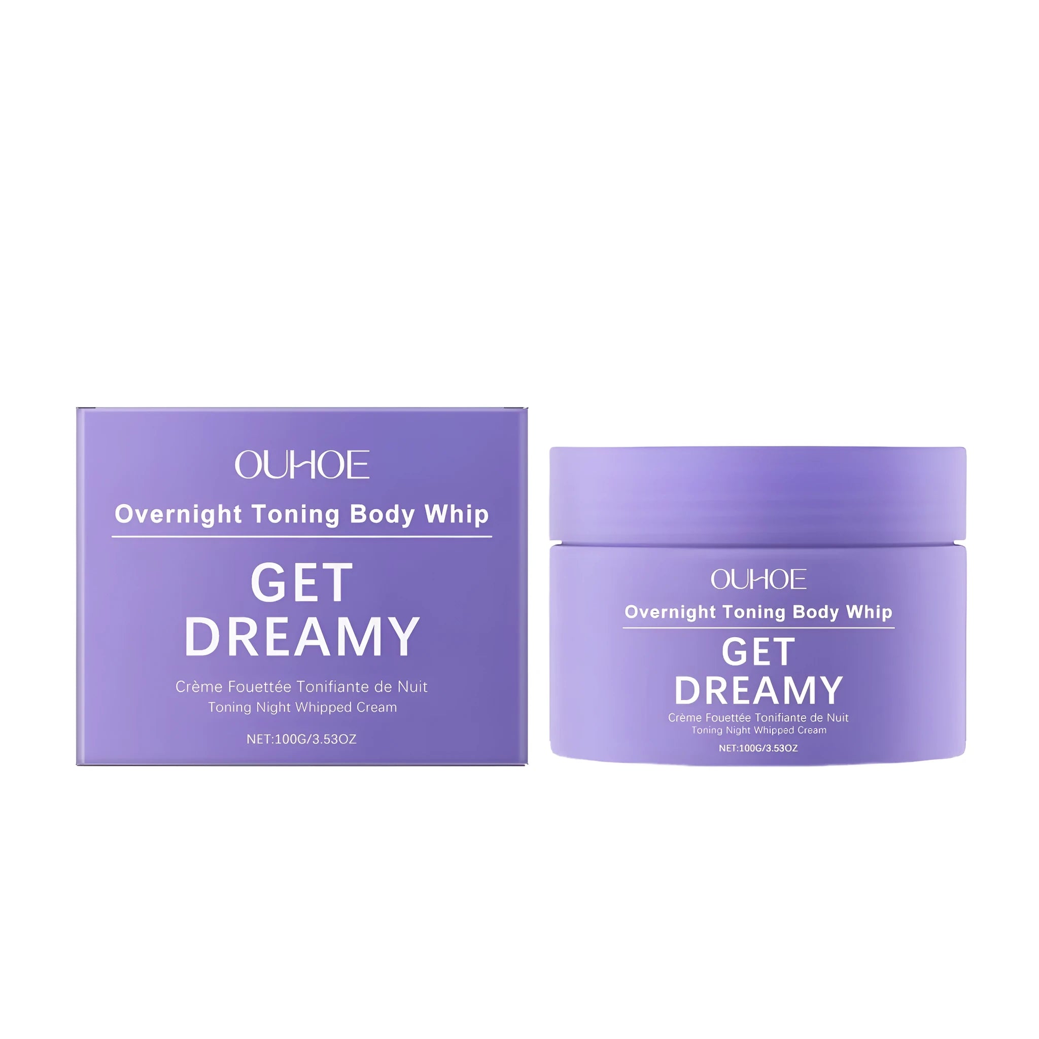100g white jar of body firming cream with lifting and shaping properties.