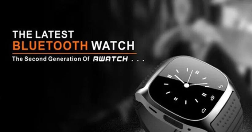 Smart Bluetooth sports watch in black with cross-platform Apple iOS and Android compatibility