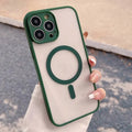 Magnetic frosted hard PC phone case with TPU edge, available in multiple colours for iPhone 13 14 15 series
