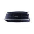 Audi Q5 front bumper lower grille and fog light frame pair in matte black ABS plastic