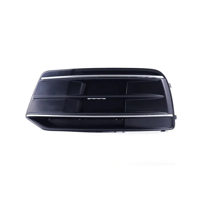 Audi Q5 front bumper lower grille and fog light frame pair in matte black ABS plastic