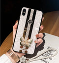 Decorative butterfly mirror iPhone case in acrylic for iPhone models with pearl, purple, rose colour options