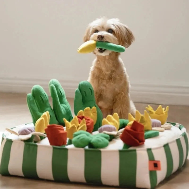 Dog food leakage educational toy snuffle mat 18-piece Music Garden 40x50x26cm in Netherlands velvet