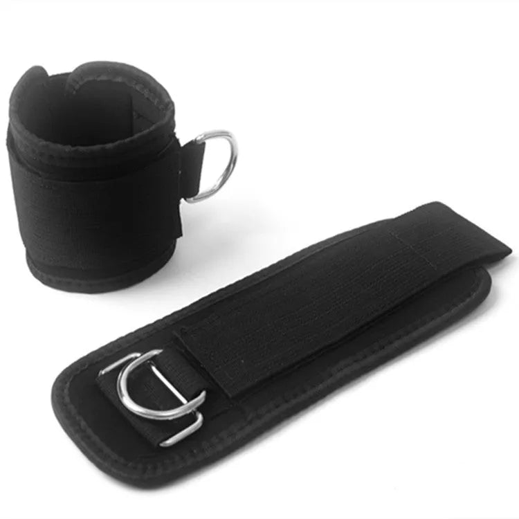 Black taekwondo training pull rope set for explosive leg strength development and kicking resistance