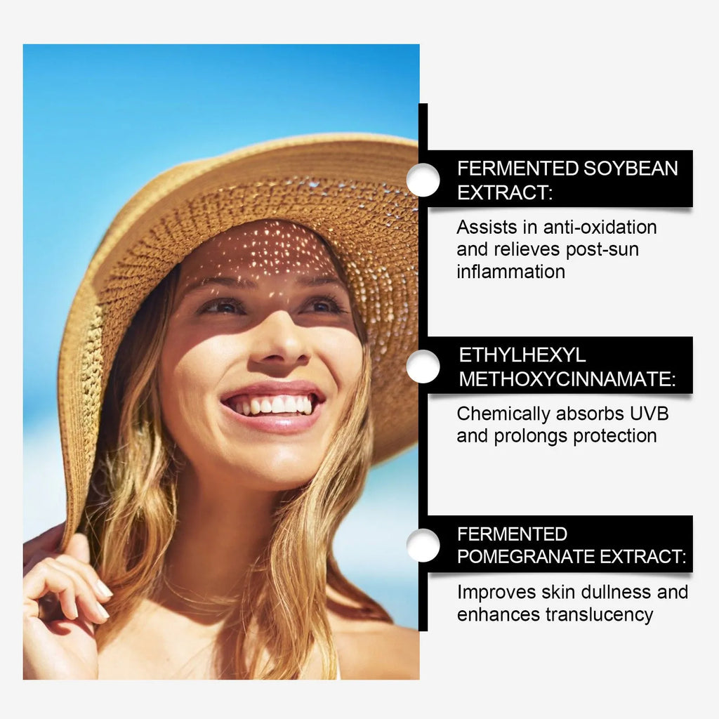 Soymilk Protective Cream sunscreen tube, 50g, with fermented botanical extracts.