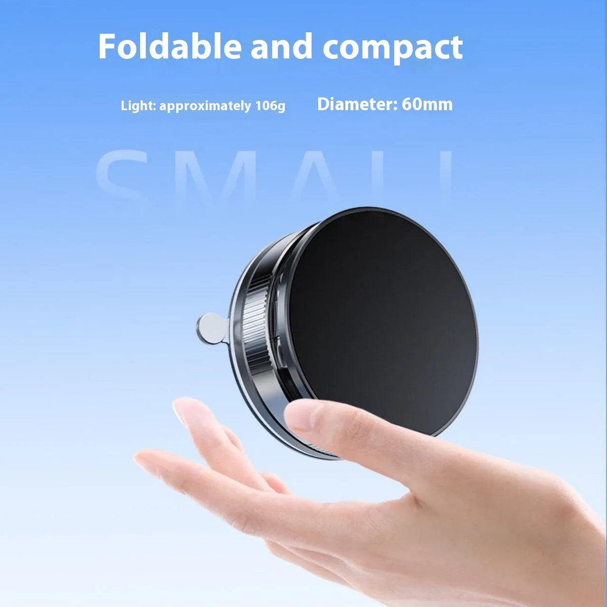 Vacuum adsorption magnetic car phone holder in black or white with N54 magnet and 7.5W charging