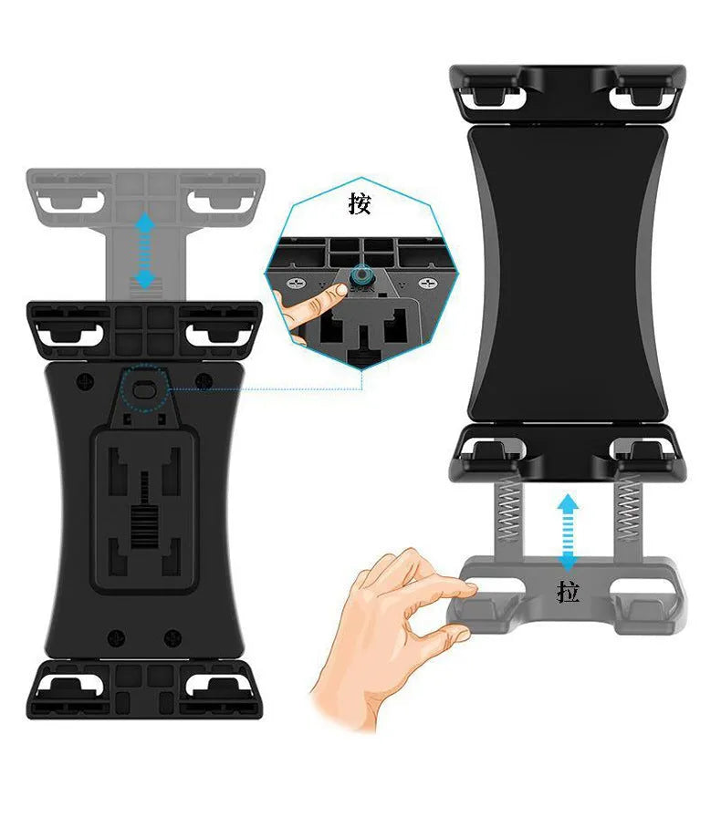 Black ABS plastic bicycle handlebar phone bracket for mobile phones and tablets during cycling