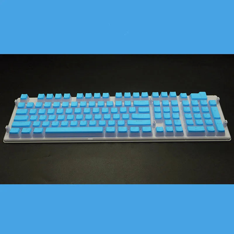 108-key pudding keycap set with transparent sides for mechanical keyboards in various colour options