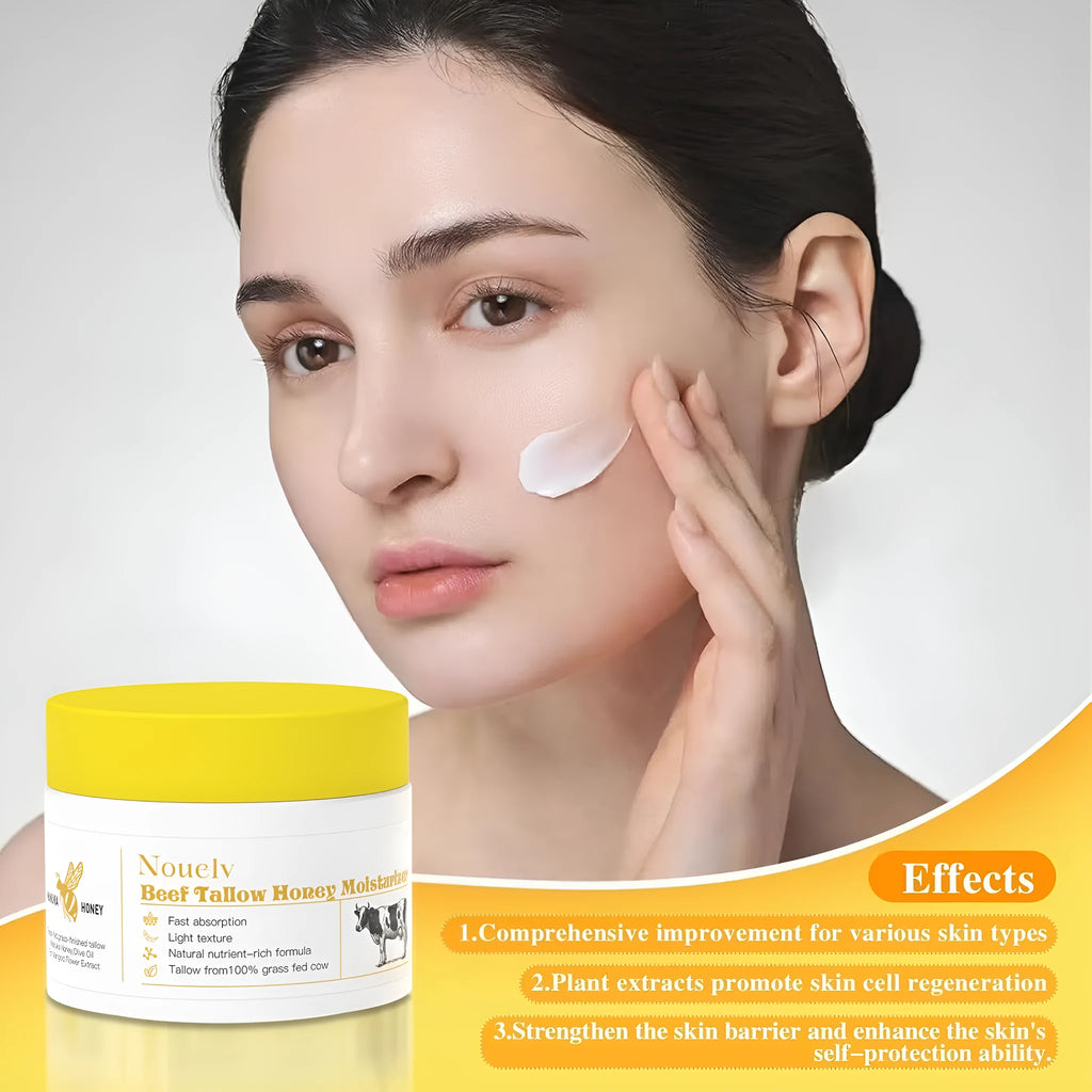50g tub of honey tallow moisturising cream for dry and combination skin