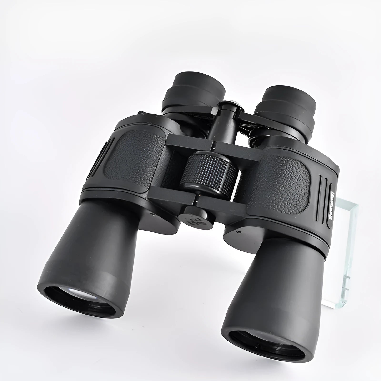 Black outdoor binocular telescope with large objective lenses showing 20-120x100 continuous zoom markings.