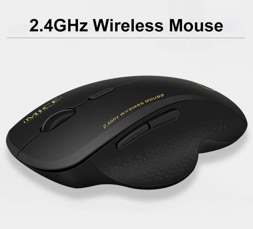 2.4G wireless mouse 6-button gaming mouse for notebook in obsidian black, compact size