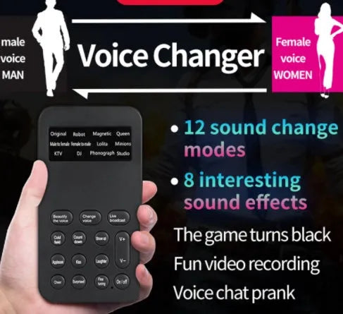 S9 mini voice changer sound card handheld wireless condenser microphone in black