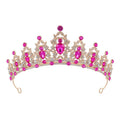 Baroque-style silver alloy bride crown headdress with white rhinestone detailing on a dark background.