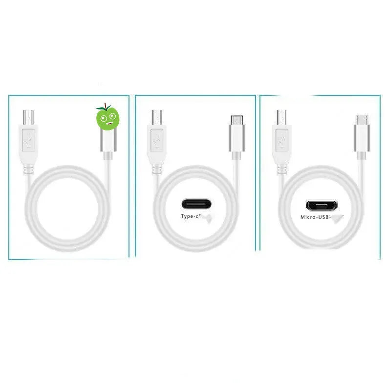 Three-in-one electric piano data cable with USB, Lightning, Micro USB, and Type-C connectors