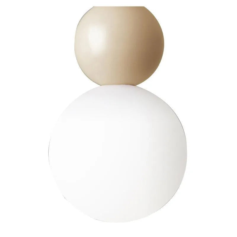 Cream Nordic pendant chandelier with 2 heads, chrome finish, for bedroom dining room 220V