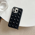 Solid colour silicone three-dimensional macaron phone case with built-in bracket for iPhone