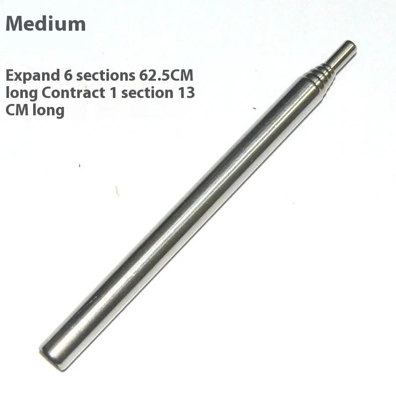 Stainless steel outdoor fire blowing stick for camping and picnics showing portable design