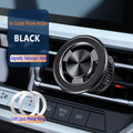 Air outlet magnetic car phone holder with snap-on bracket and magnetic guide plate