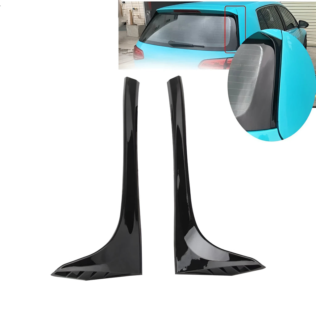 Glossy black ABS plastic rear window spoiler wing for Volkswagen Golf 7 MK7 car.