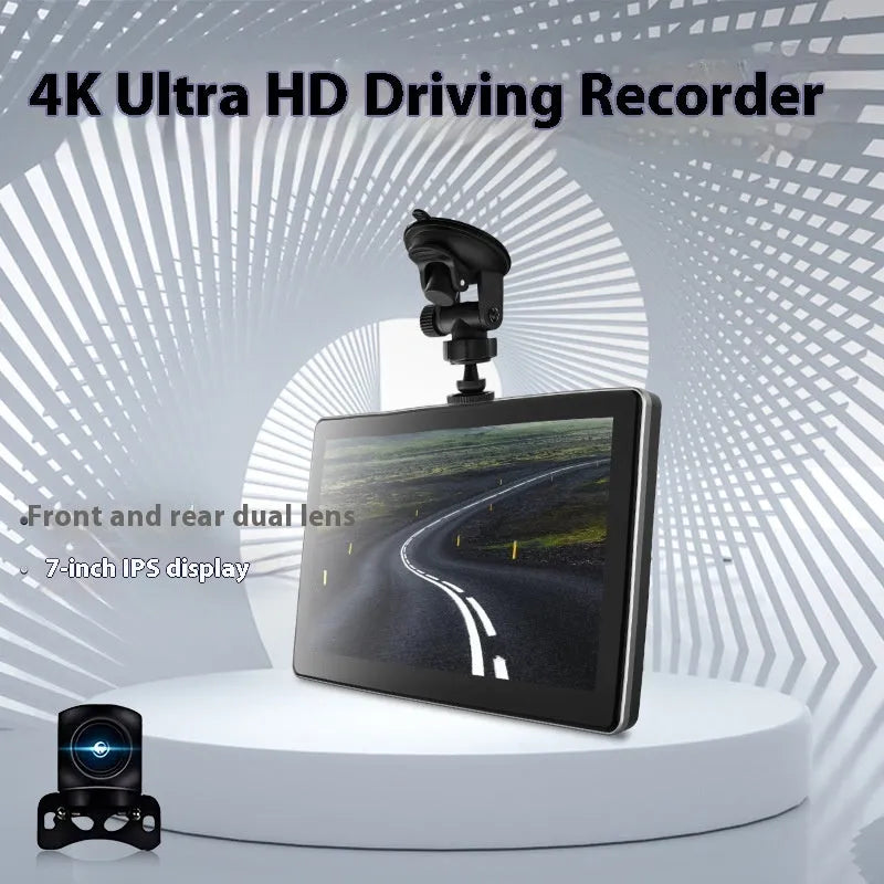 7-inch wireless CarPlay projection camera with wide-angle lens and dual camera system