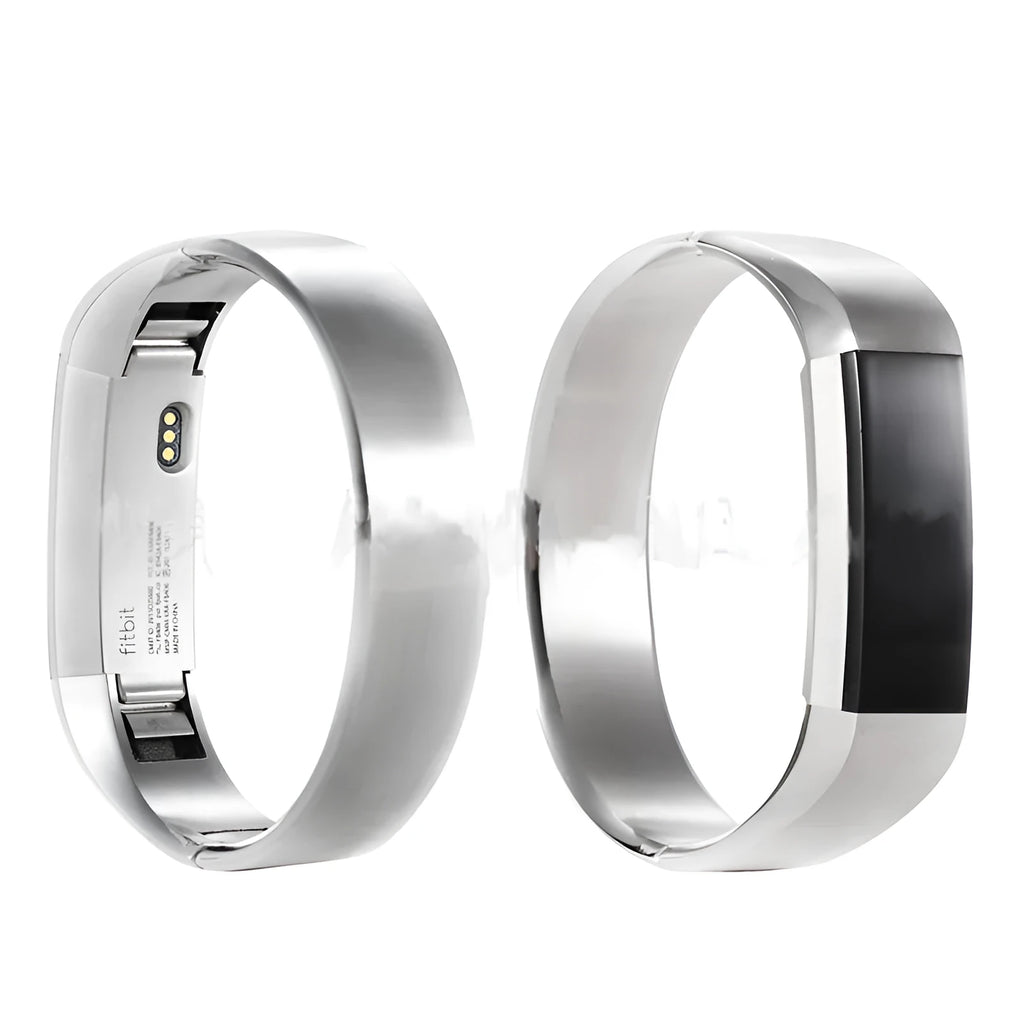 Stainless steel Fitbit Alta replacement watch band with deployment clasp in four colour options.