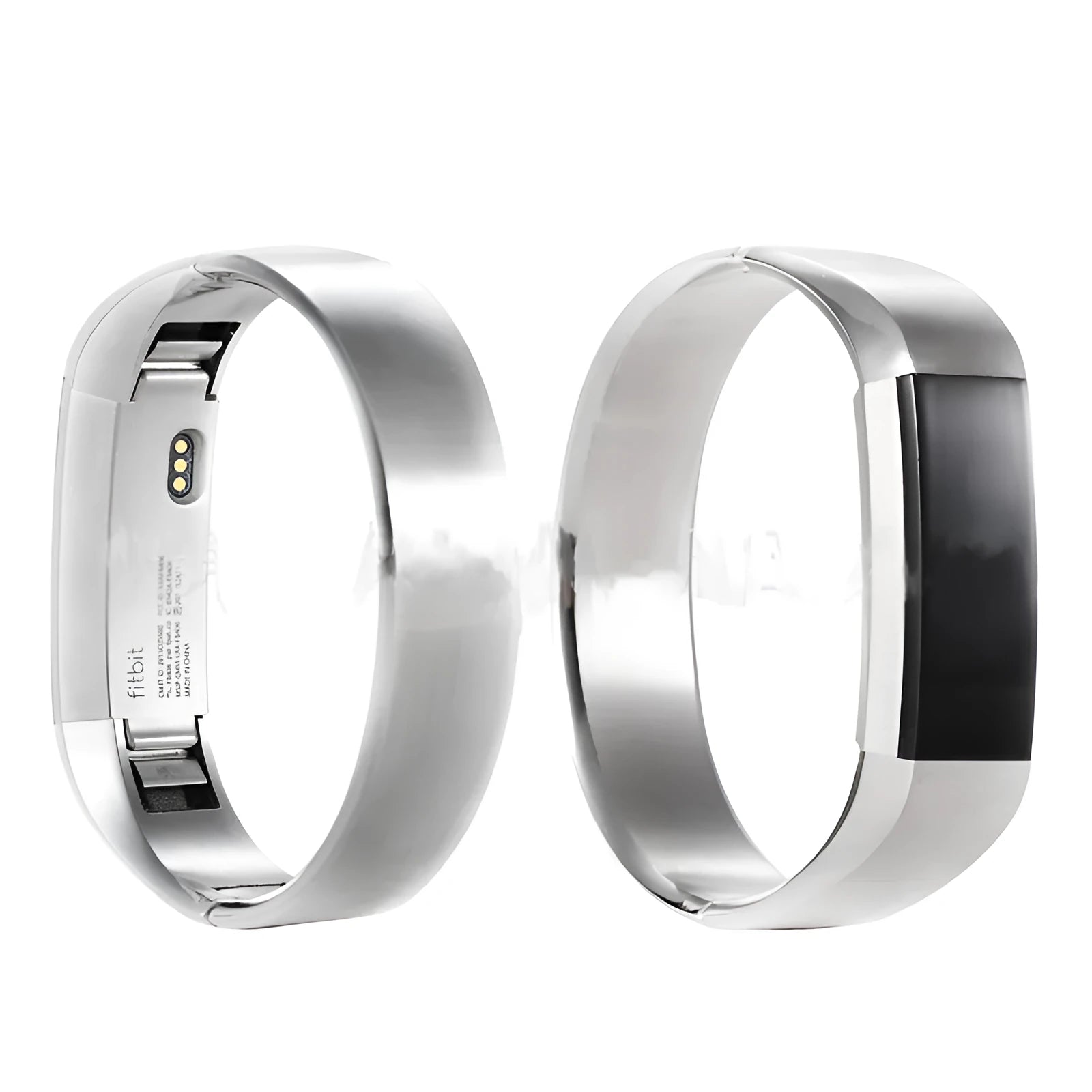 Stainless steel Fitbit Alta replacement watch band with deployment clasp in four colour options.
