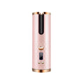 Rechargeable automatic hair curler with LCD display and ceramic rotating barrel in choice of colours