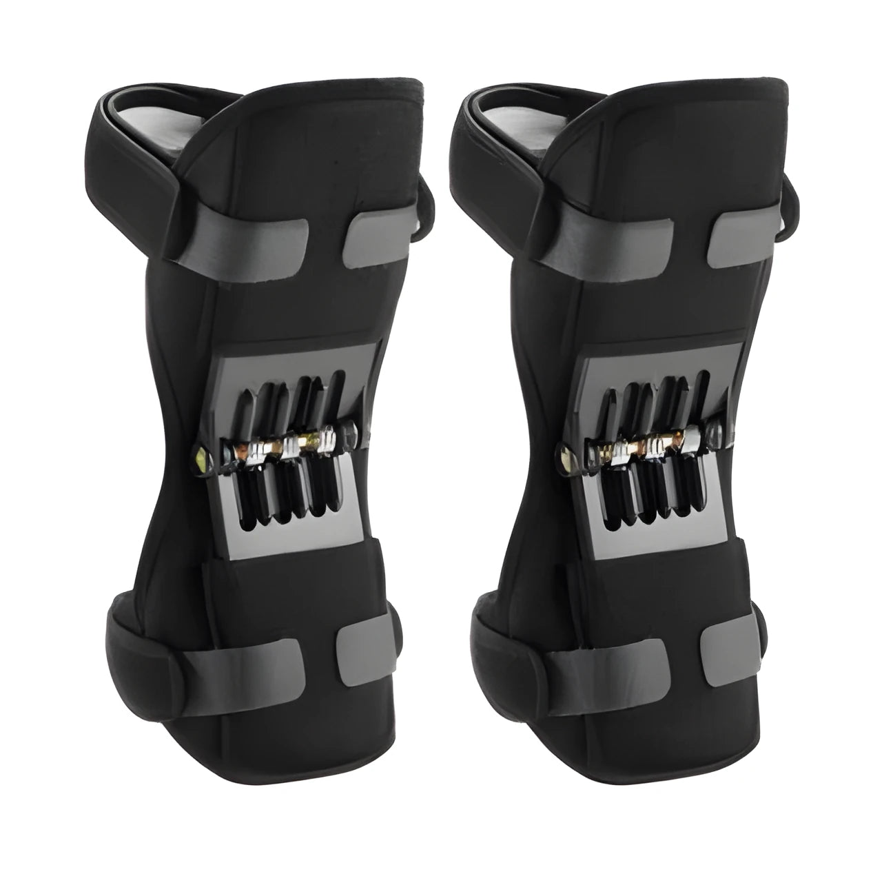 Adjustable leg strengthener with carbon steel spring and Velcro straps for knee strength training