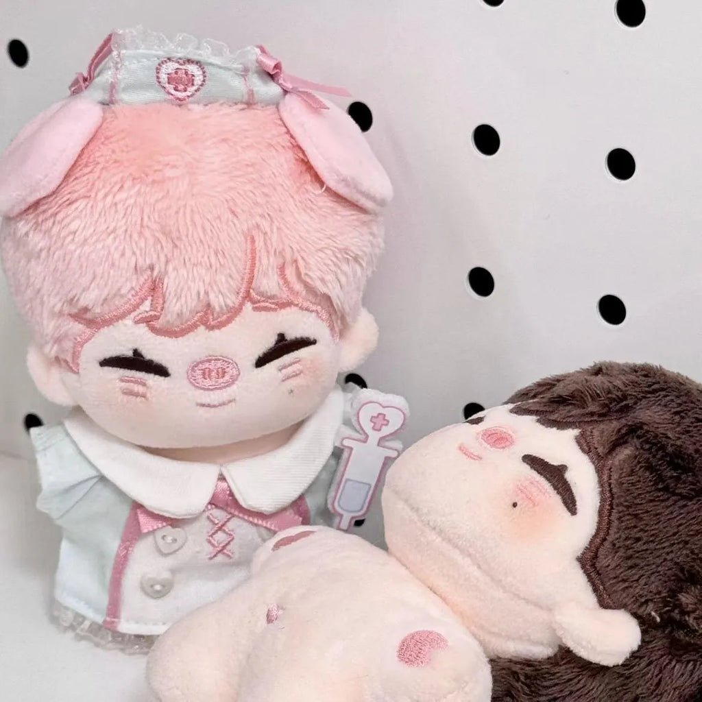 10cm doll clothes Little Nurse Suit cloth outfit in small hand guard colour for 10cm dolls