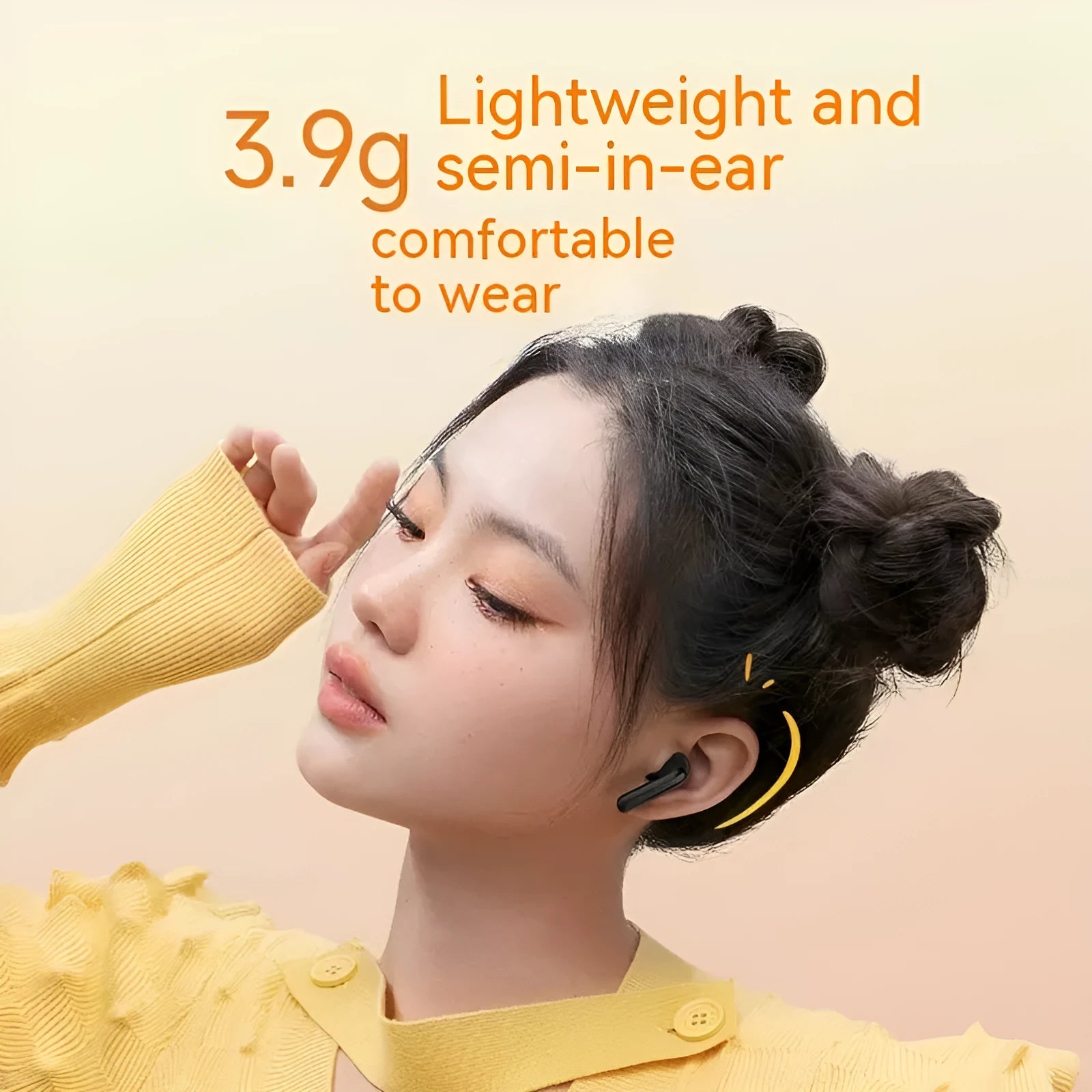 Bluetooth headset half in-ear earbuds with charging case Black White