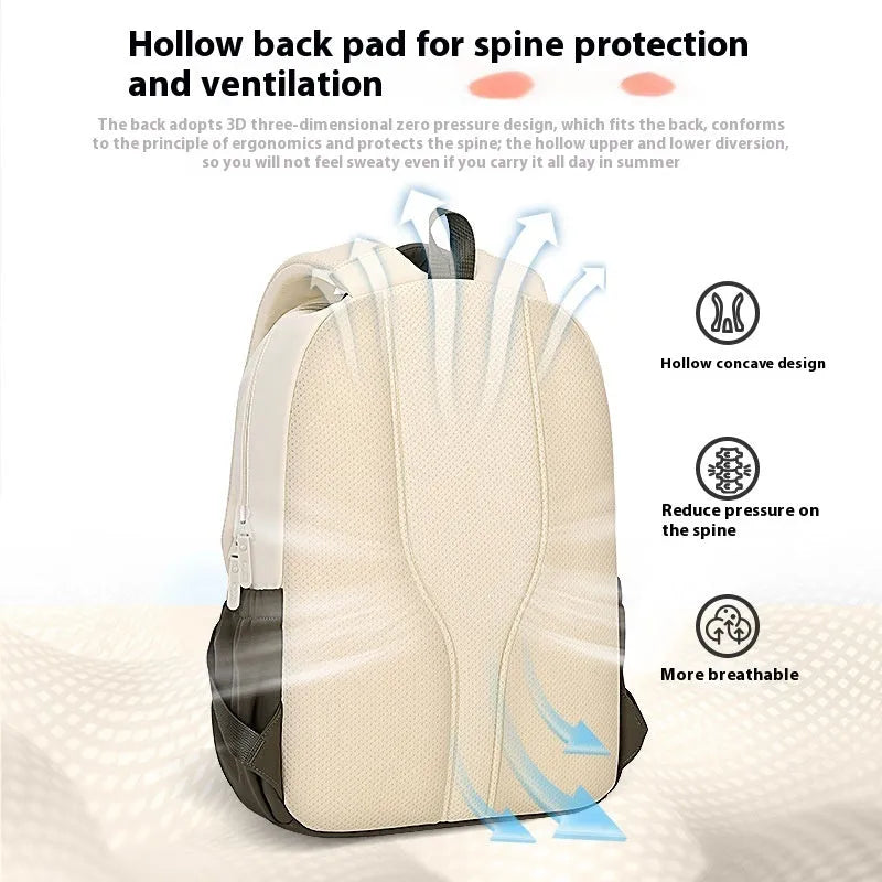 Leisure travel backpack with curved shoulder straps in four colour options showing 20-35L capacity