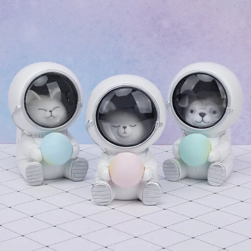 Animal-themed atmospheric night light with LED illumination and resin construction