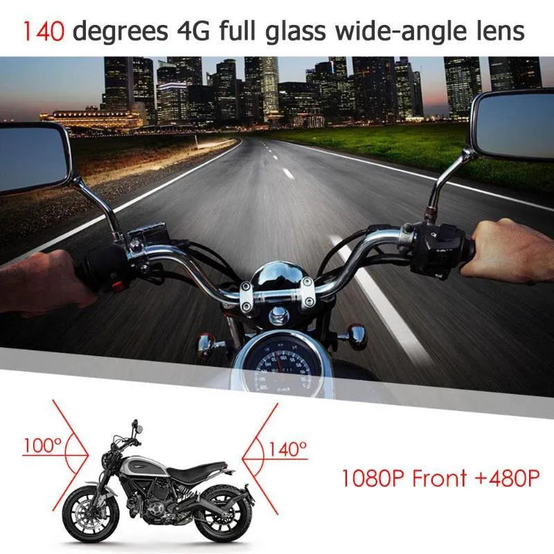 Motorcycle HD driving recorder with 3.0 inch LCD display and front 170 degree wide angle lens