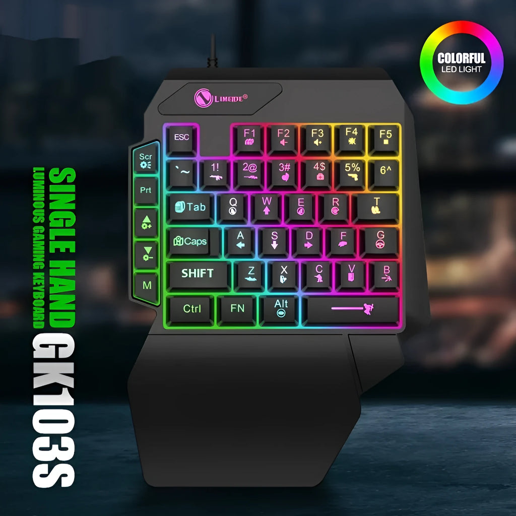 GK103S one-handed keyboard converter with 1.2 metre cable for gaming setups