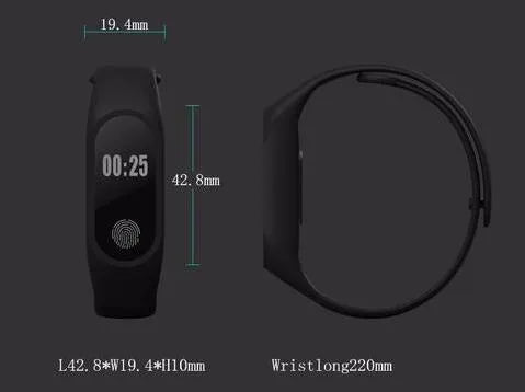 Waterproof smart fitness tracker hand ring for heart rate and step monitoring on a wrist.