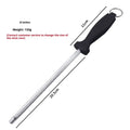 Household multi-functional kitchen sharpening steel with high carbon steel rod and handle