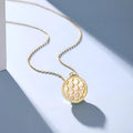 White shell honeycomb pendant on gold electroplated sterling silver 925 clavicle chain necklace for women