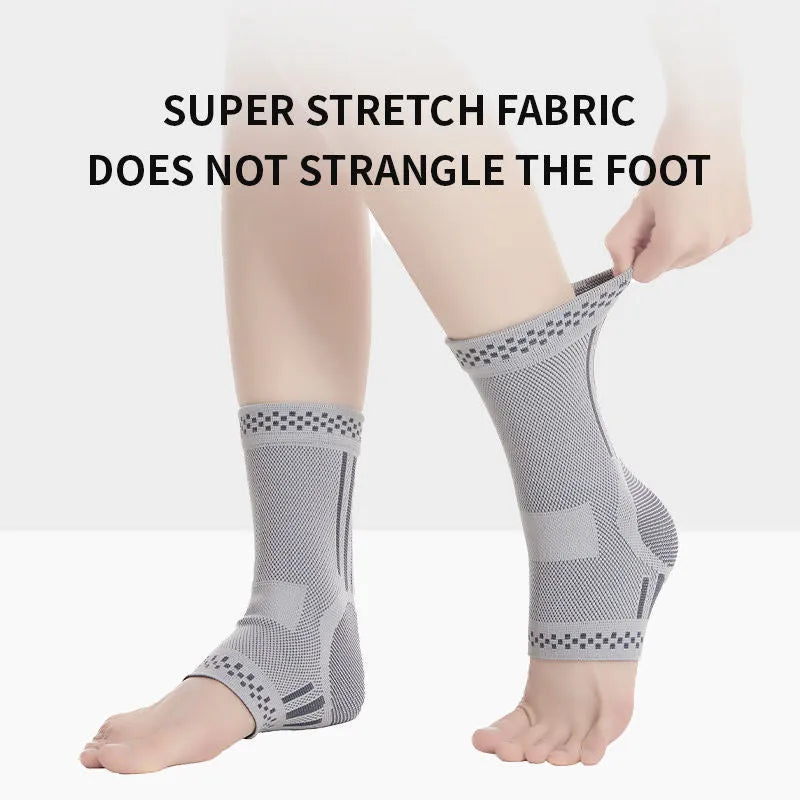 Graphene ankle brace compression sleeve for sprained ankle support with breathable fabric