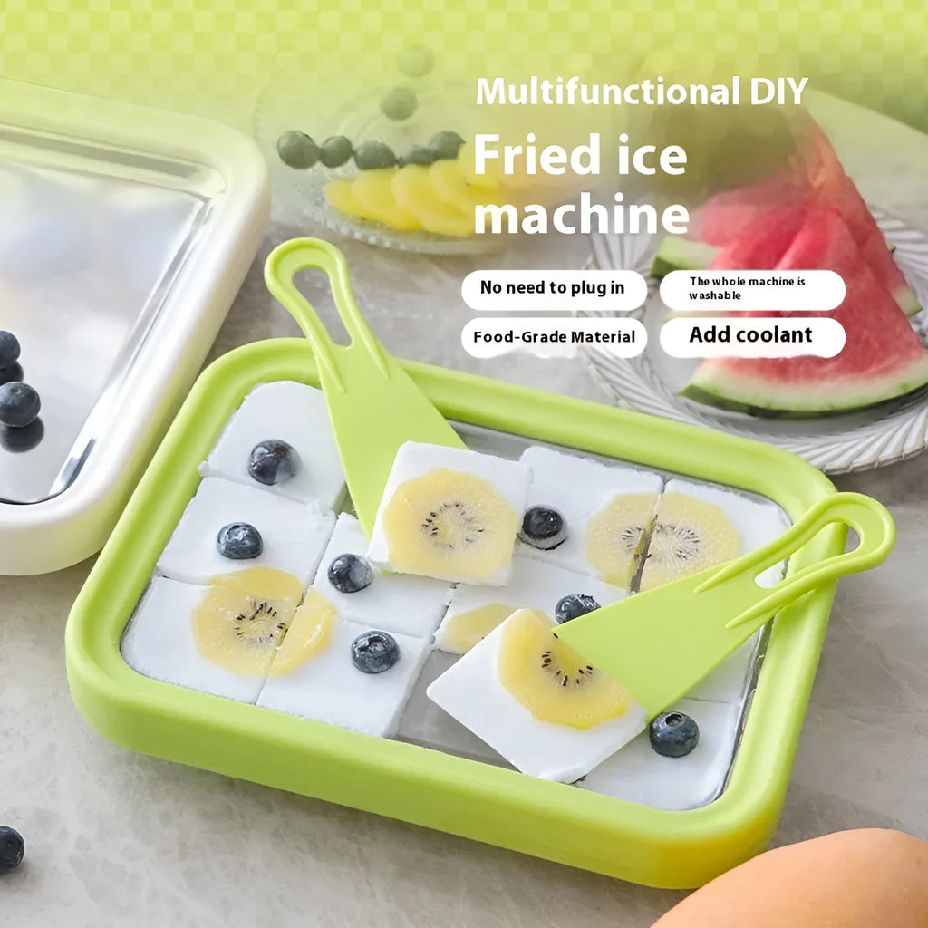 Children's DIY fried yogurt machine in choice of four colours with aluminium gasket