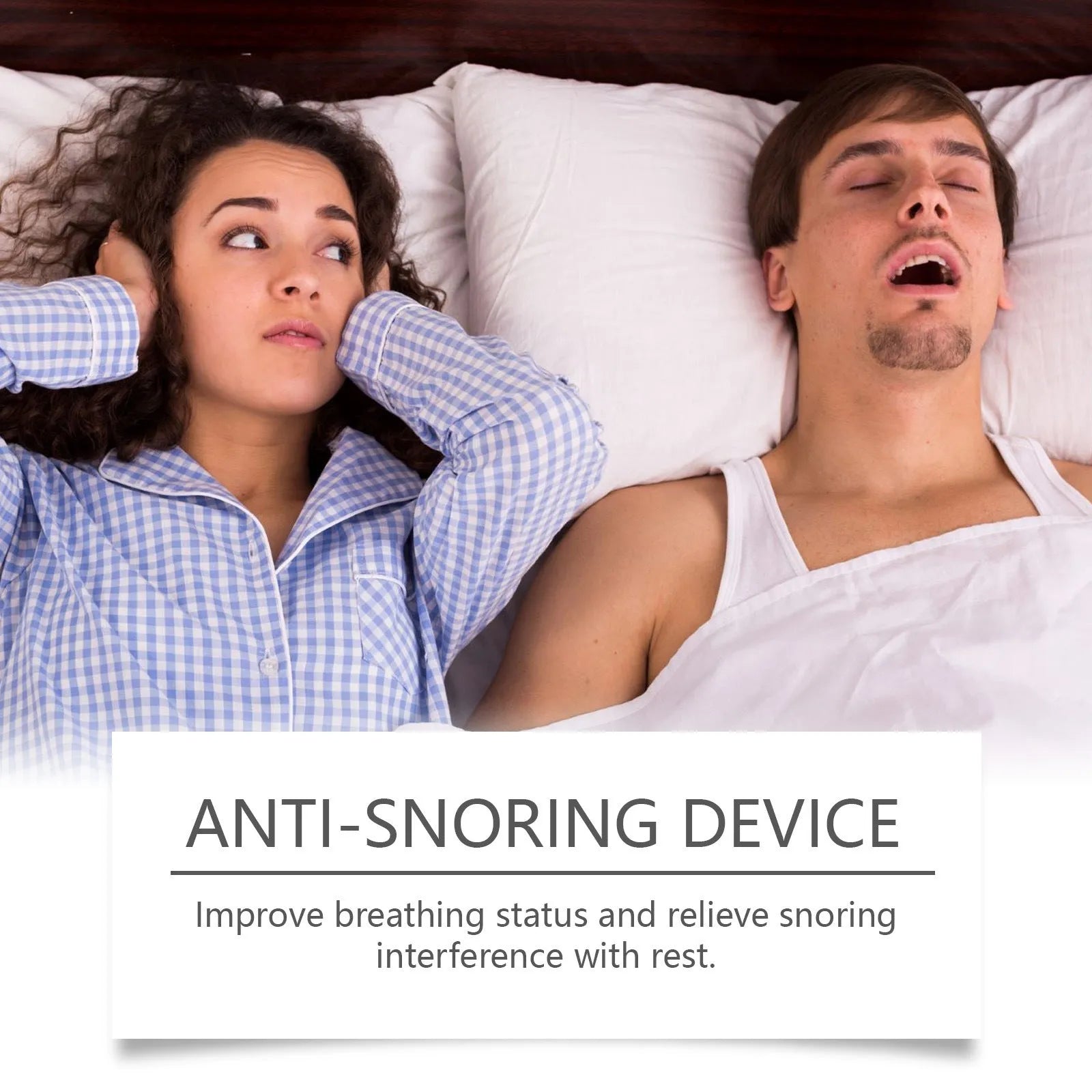 One-piece snoring stopper nasal device for anti-snoring and improved night-time breathing
