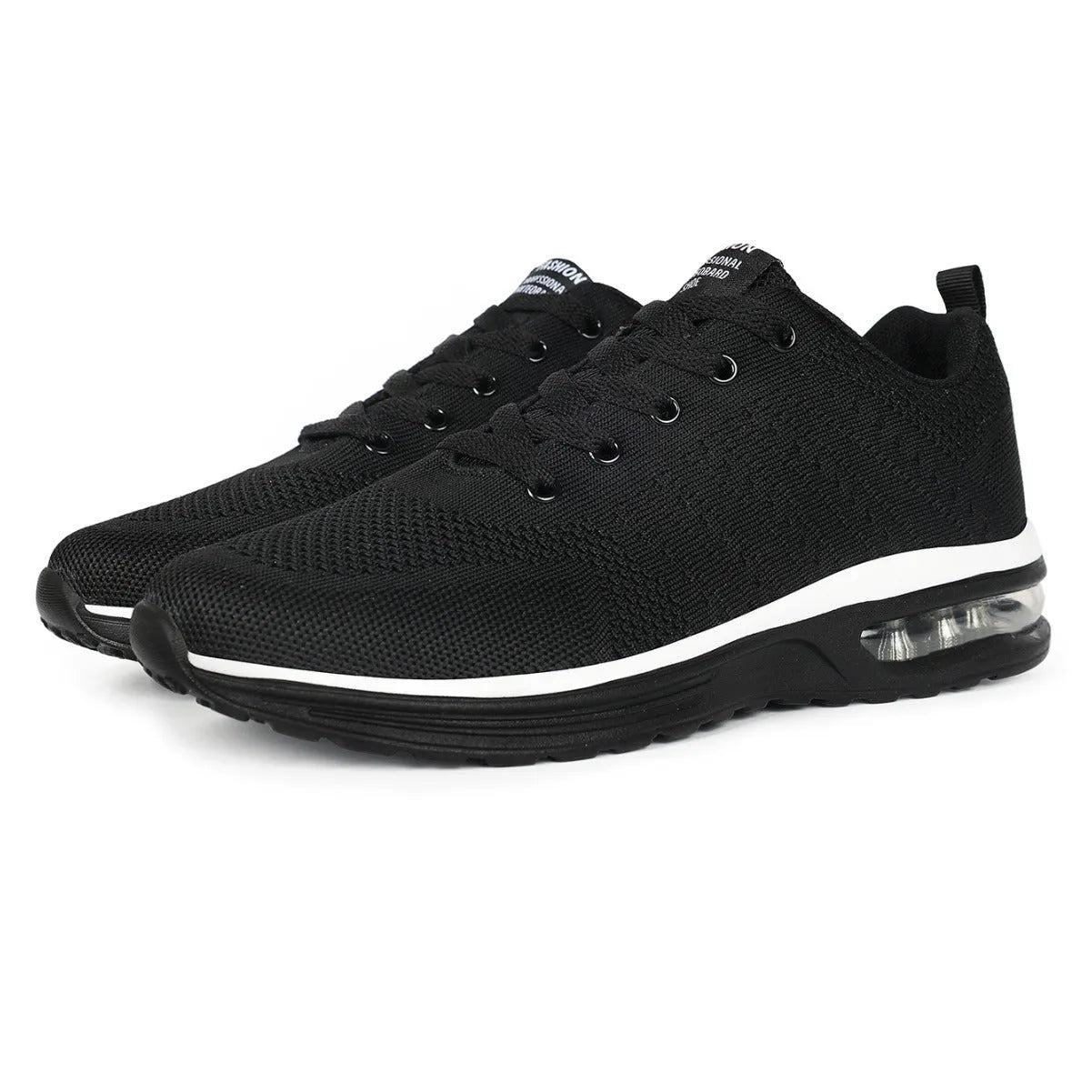 Casual Flyknit breathable running shoes in multiple colours with mesh upper and round toe