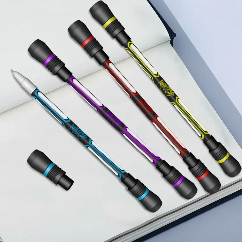 Frosted silica gel grip anti-slip spining pen with 0.35mm writing point
