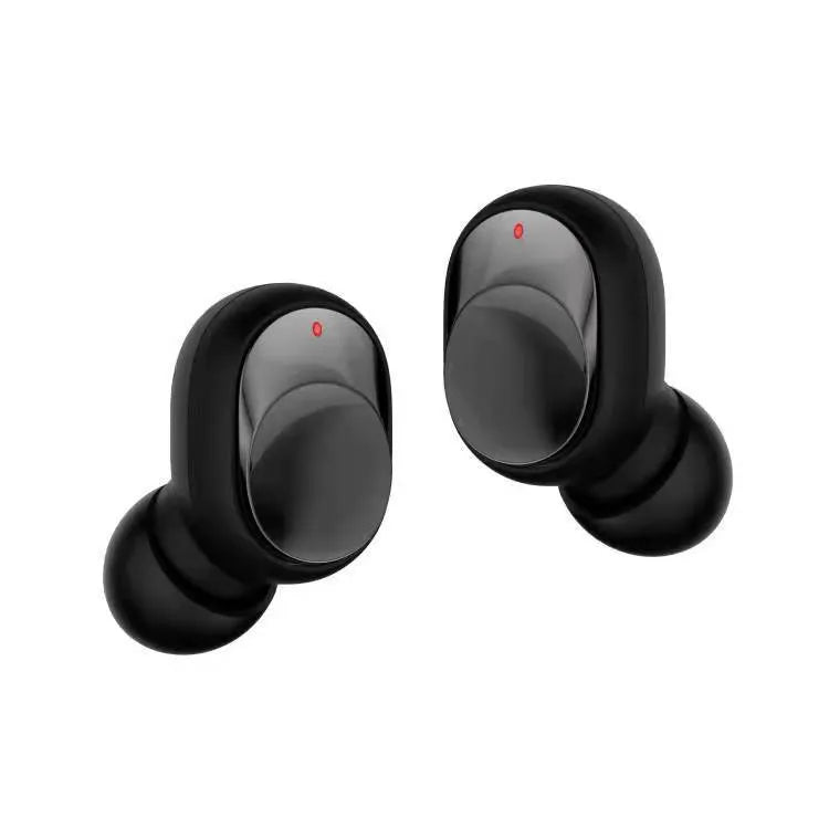 Touch Sports waterproof digital display true wireless headphones in Black with earbuds