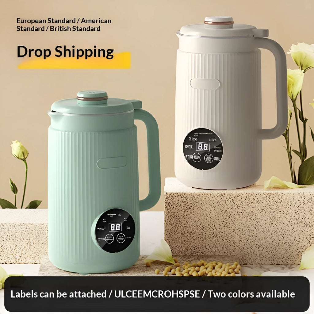 Stainless steel automatic blender 1.2L 110-220V with touch panel in Morning Dew White